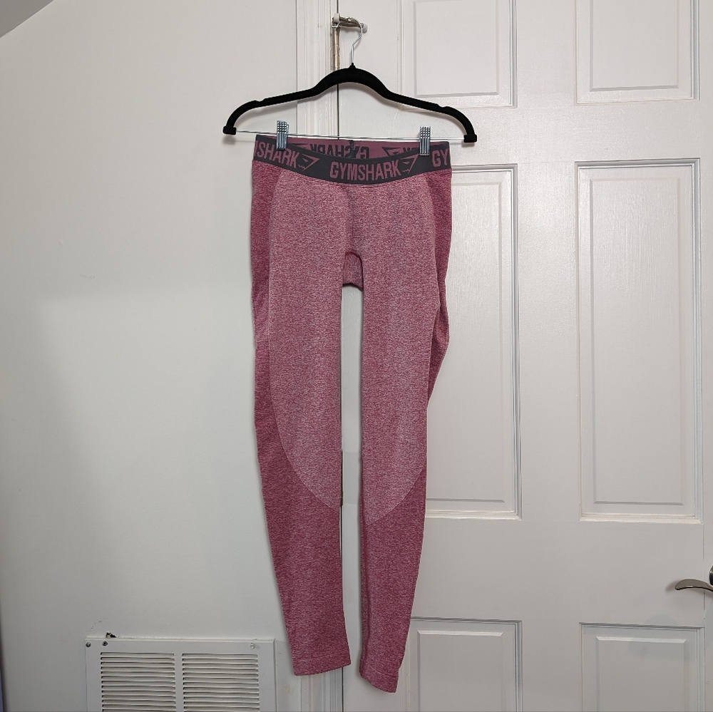 EUC Gymshark Flex Low Rise Legging Size S Beet Red/Pink Marl Color Size Small